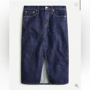 J. Crew Dark Rinse Denim Pencil Skirt